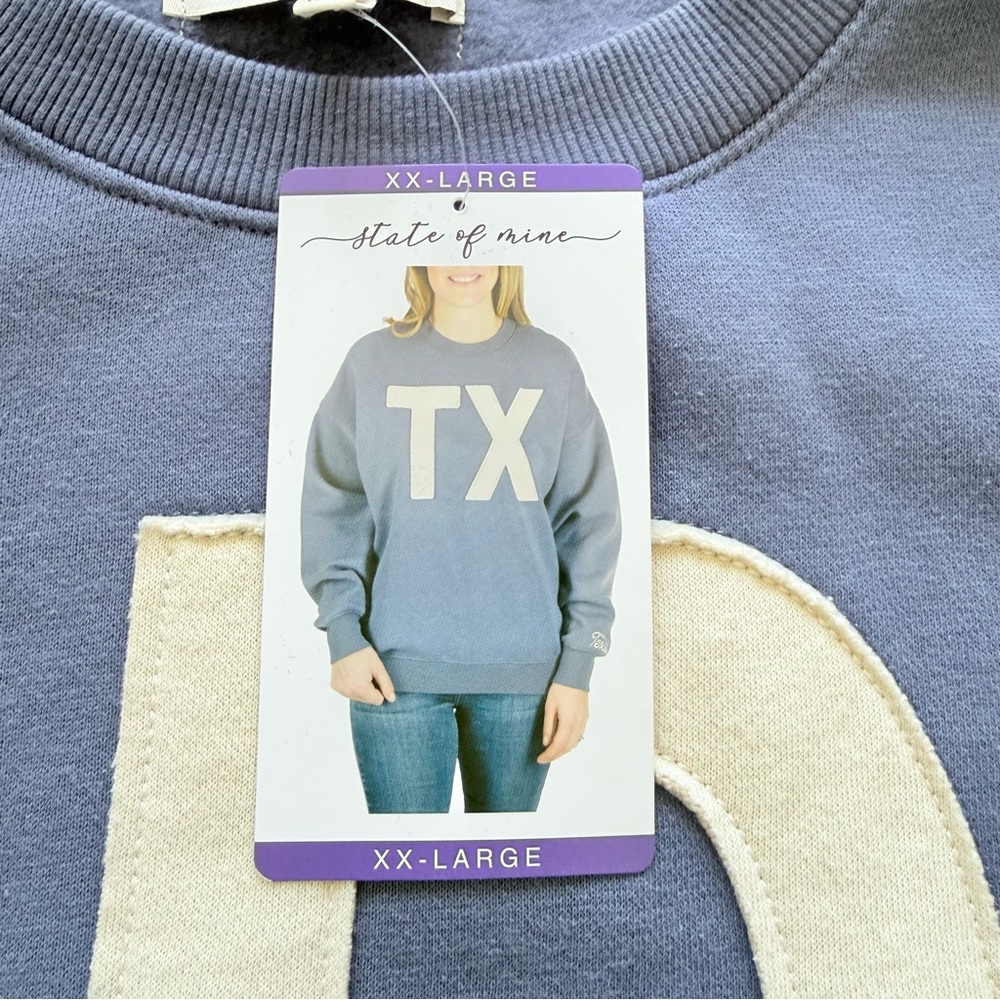 NWT-State of Mine Woman’s Big Timer State Sweatshirt Navy Idaho Sz XXL - Picture 6 of 10